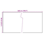 Paravento da Balcone Antracite 500x90 cm Polyrattan