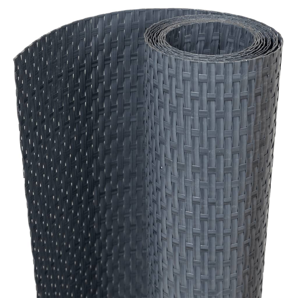 Paravento da Balcone Antracite 600x80 cm in Polyrattan