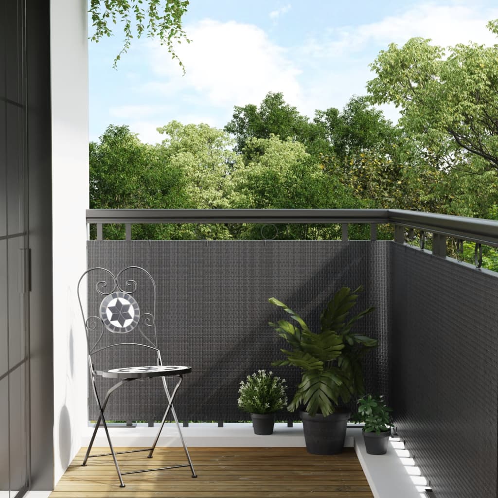 Paravento da Balcone Antracite 1000x100 cm Polyrattan