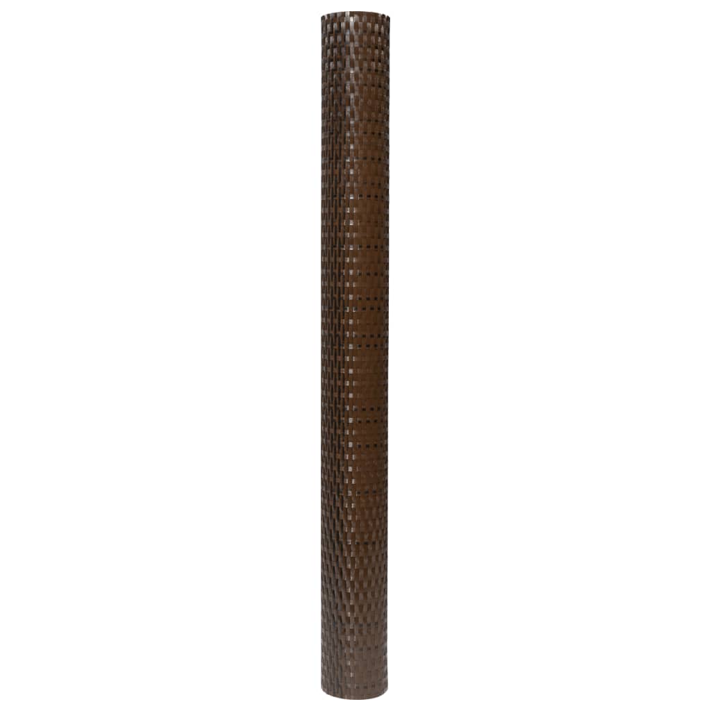 Paravento da Balcone Marrone e Nero 300x90 cm in Polyrattan