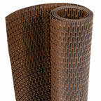 Paravento da Balcone Marrone e Nero 400x80 cm Polyrattan