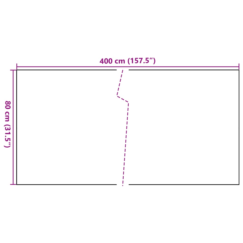 Paravento da Balcone Marrone e Nero 400x80 cm Polyrattan