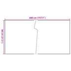 Paravento da Balcone Marrone e Nero 400x80 cm Polyrattan