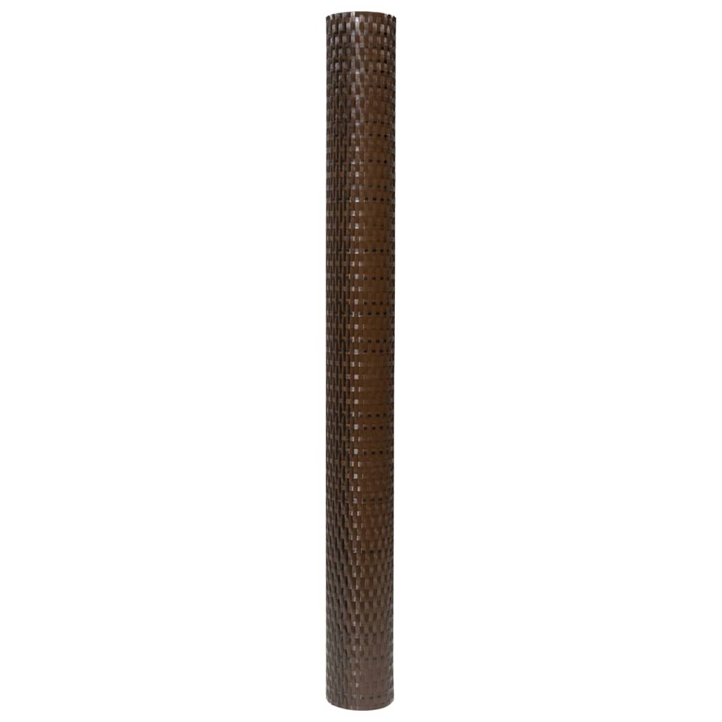Paravento da Balcone Marrone e Nero 400x90 cm in Polyrattan