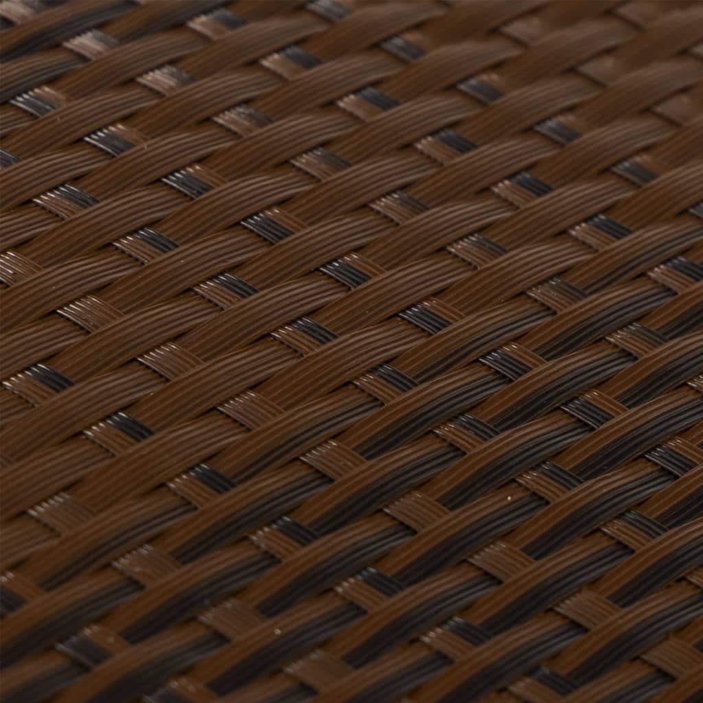 Paravento da Balcone Marrone e Nero 400x90 cm in Polyrattan