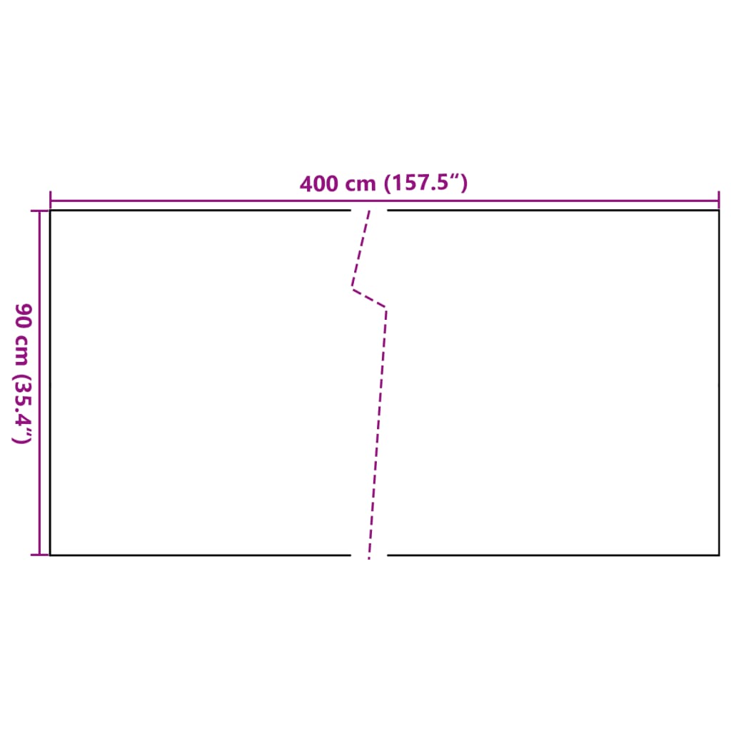 Paravento da Balcone Marrone e Nero 400x90 cm in Polyrattan