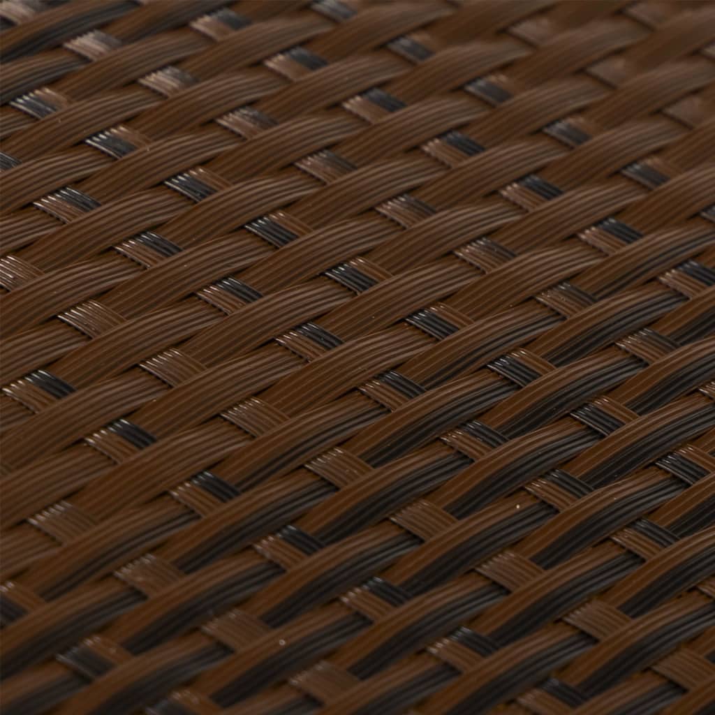 Paravento da Balcone Marrone e Nero 400x100 cm in Polyrattan