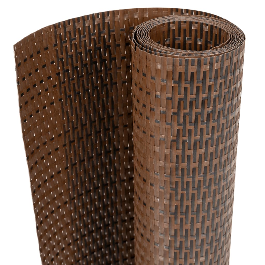 Paravento da Balcone Marrone e Nero 500x80 cm in Polyrattan