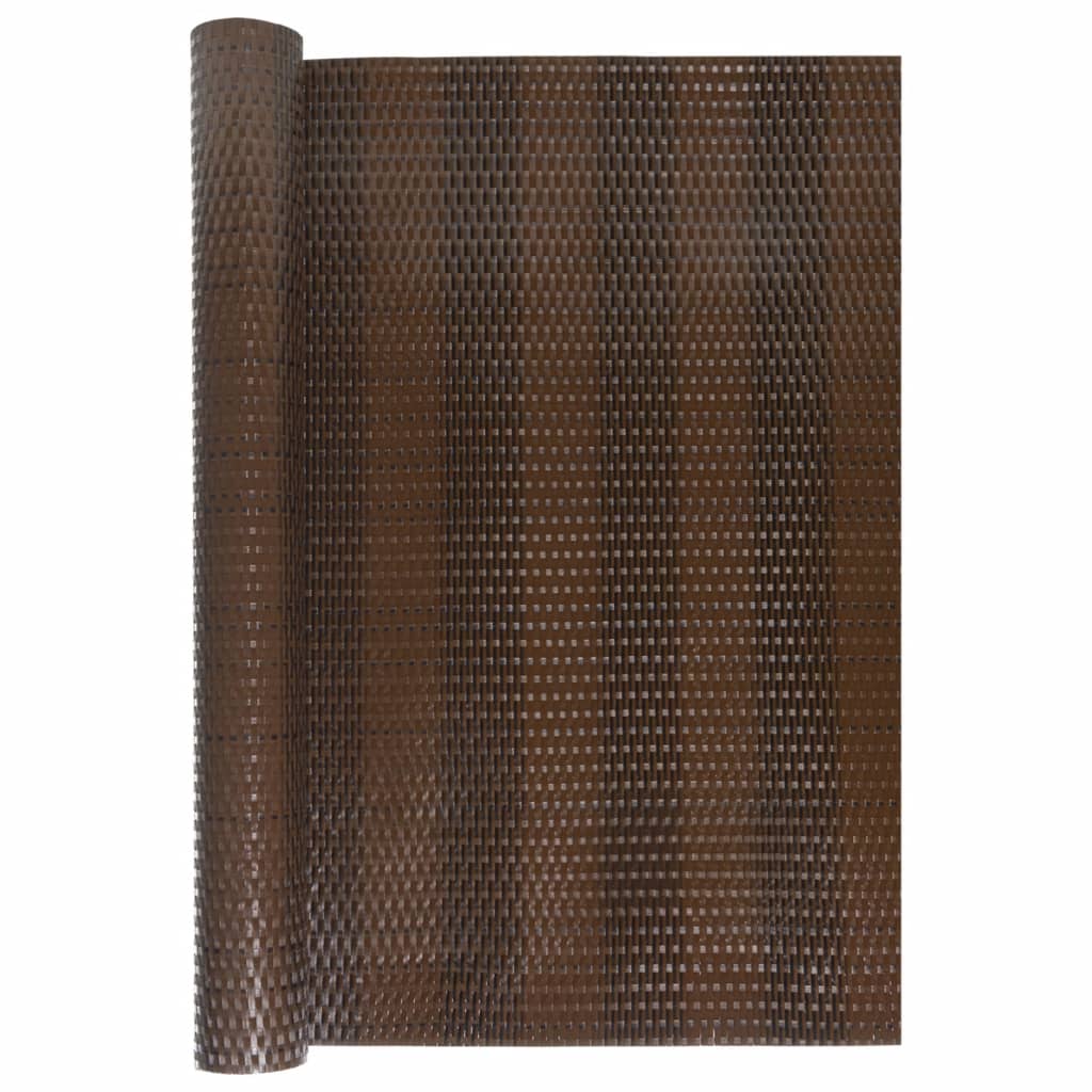 Paravento da Balcone Marrone e Nero 500x80 cm in Polyrattan