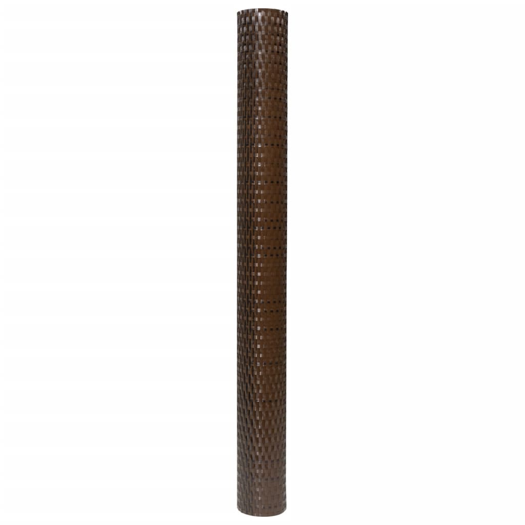 Paravento da Balcone Marrone e Nero 500x90 cm in Polyrattan