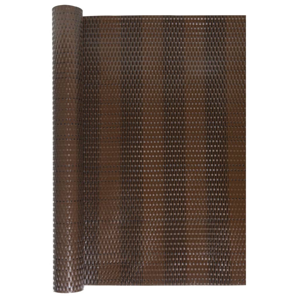 Paravento da Balcone Marrone e Nero 500x100 cm in Polyrattan