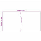 Paravento da Balcone Marrone e Nero 500x100 cm in Polyrattan