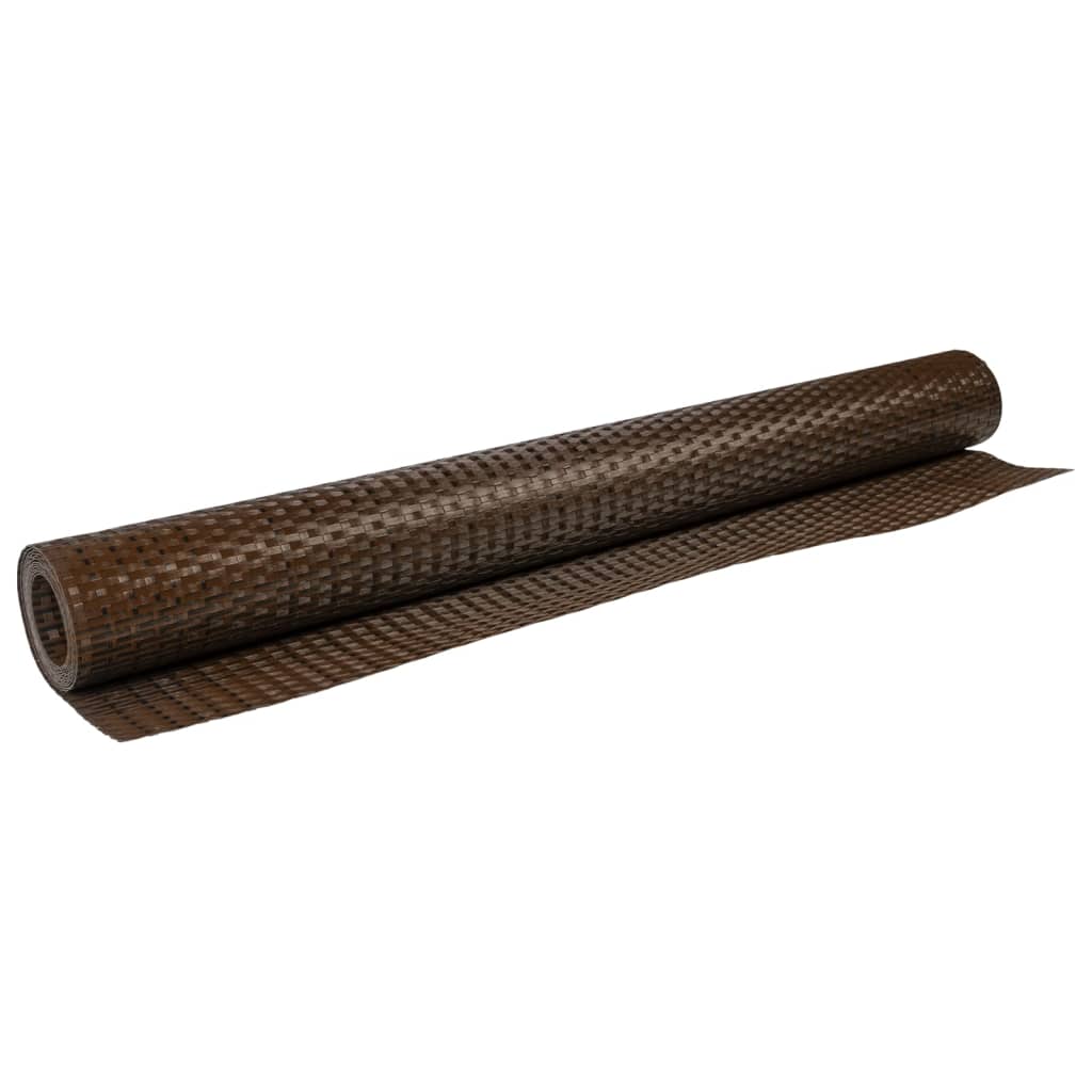 Paravento da Balcone Marrone e Nero 1000x80 cm in Polyrattan vidaXL