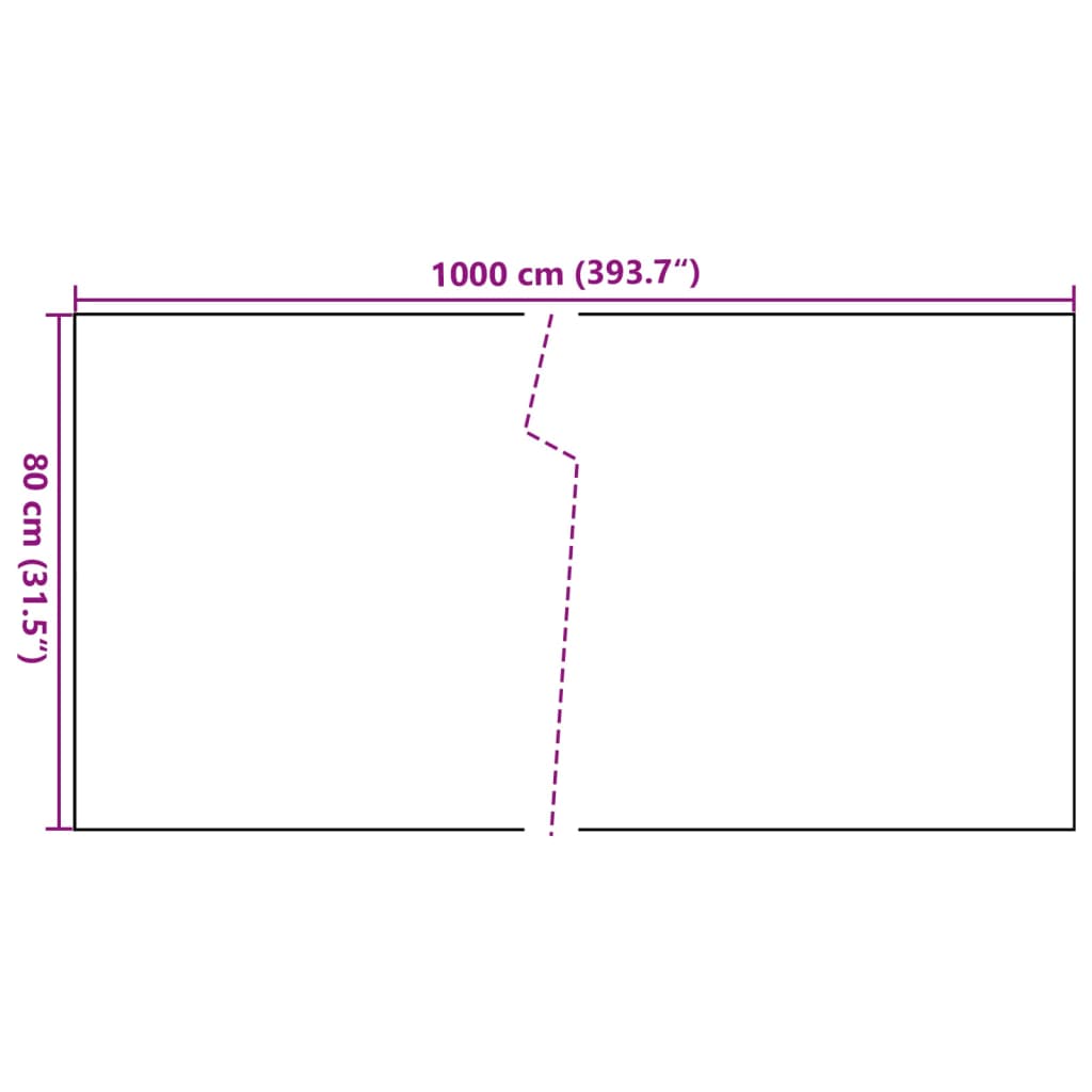 Paravento da Balcone Marrone e Nero 1000x80 cm in Polyrattan vidaXL