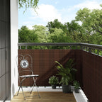 Paravento da Balcone Marrone e Nero 1000x80 cm in Polyrattan vidaXL