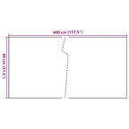 Paravento da Balcone Marrone Chiaro 400x80 cm in Polyrattan
