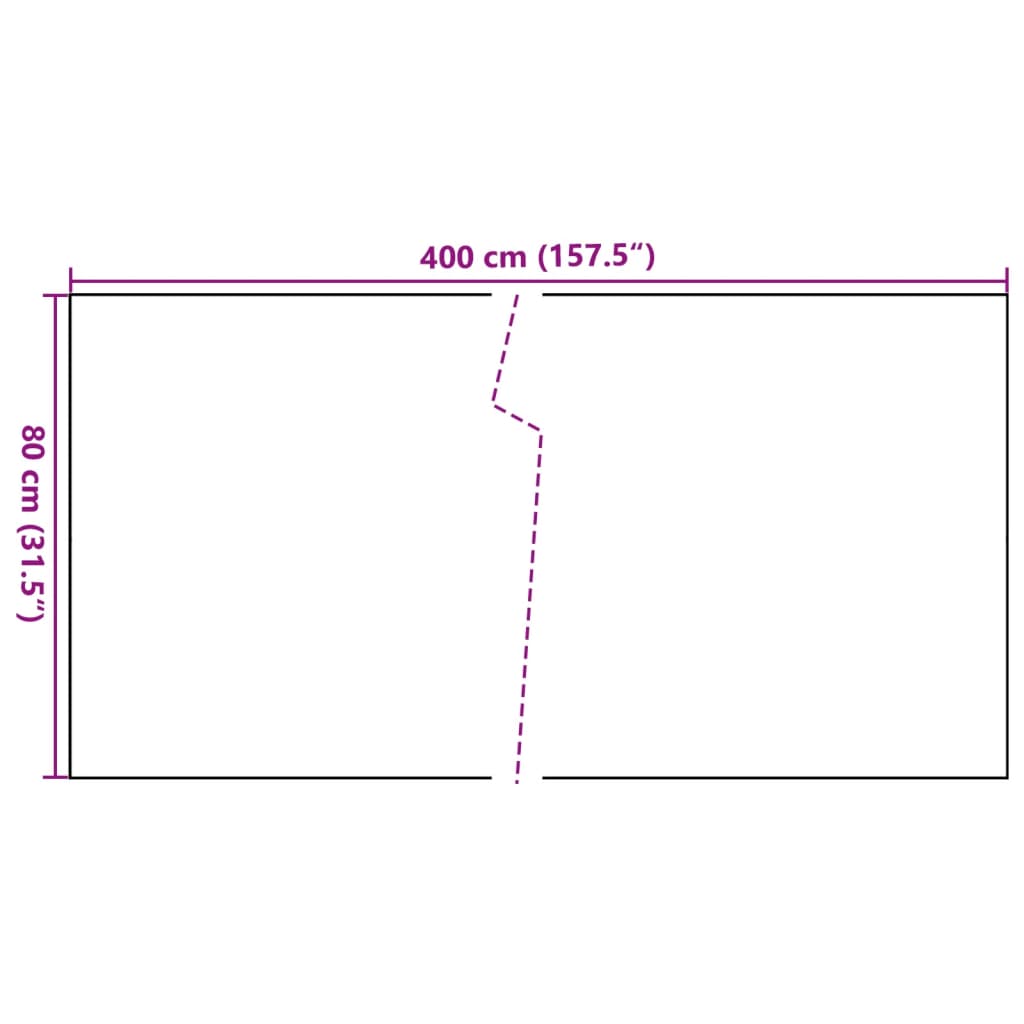 Paravento da Balcone Marrone Chiaro 400x80 cm in Polyrattan