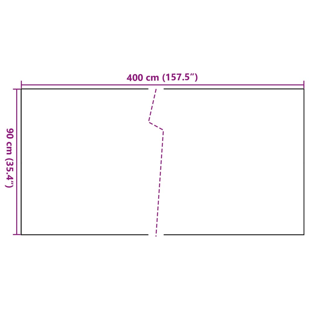 Paravento da Balcone Marrone Chiaro 400x90 cm in Polyrattan