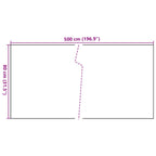 Paravento da Balcone Marrone Chiaro 500x80 cm in Polyrattan