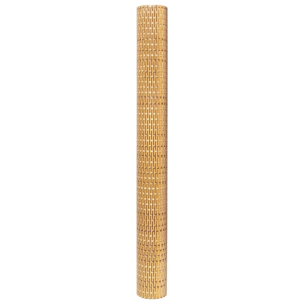 Paravento da Balcone Marrone Chiaro 600x80 cm Polyrattan