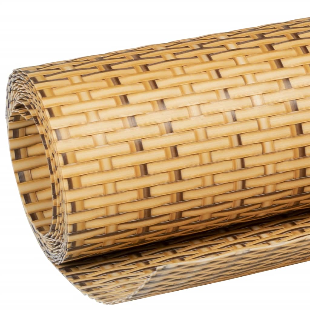 Paravento da Balcone Marrone Chiaro 600x80 cm Polyrattan