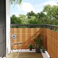 Paravento da Balcone Marrone Chiaro 600x80 cm Polyrattan
