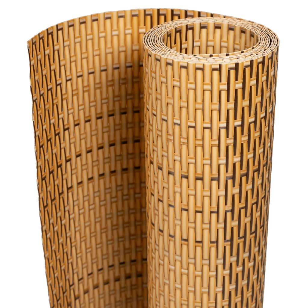 Paravento da Balcone Marrone Chiaro 600x100 cm in Polyrattan