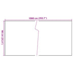 Paravento da Balcone Marrone Chiaro 1000x90 cm in Polyrattan