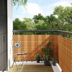 Paravento da Balcone Marrone Chiaro 1000x100 cm Polyrattan