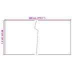 Paravento da Balcone Nero 300x80 cm in Polyrattan