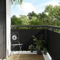 Paravento da Balcone Nero 300x90 cm in Polyrattan