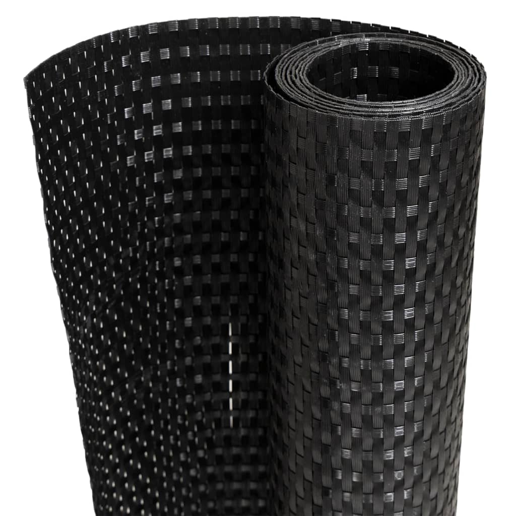 Paravento da Balcone Nero 300x100 cm in Polyrattan