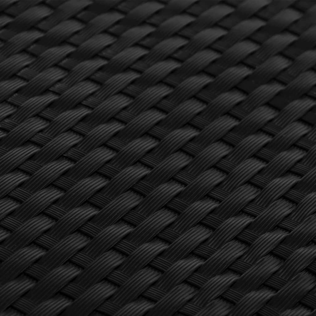 Paravento da Balcone Nero 300x100 cm in Polyrattan