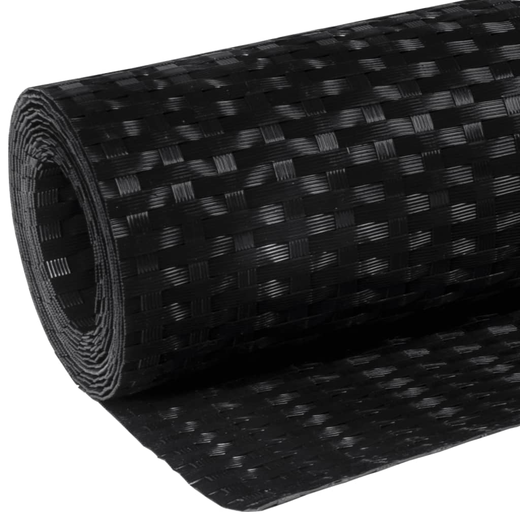 Paravento da Balcone Nero 400x80 cm in Polyrattan