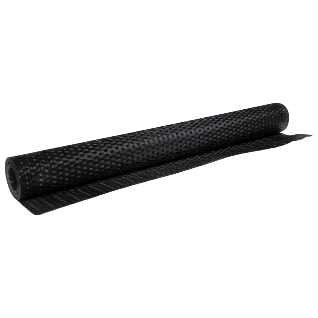 Paravento da Balcone Nero 500x80 cm in Polyrattan