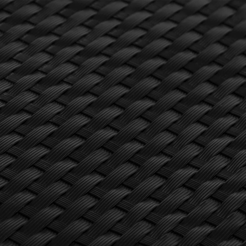 Paravento da Balcone Nero 500x80 cm in Polyrattan