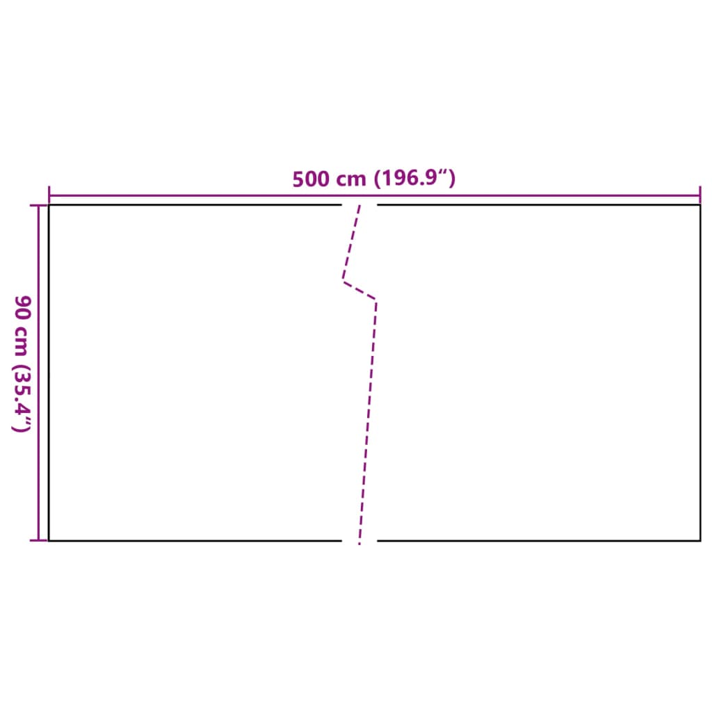 Paravento da Balcone Nero 500x90 cm in Polyrattan