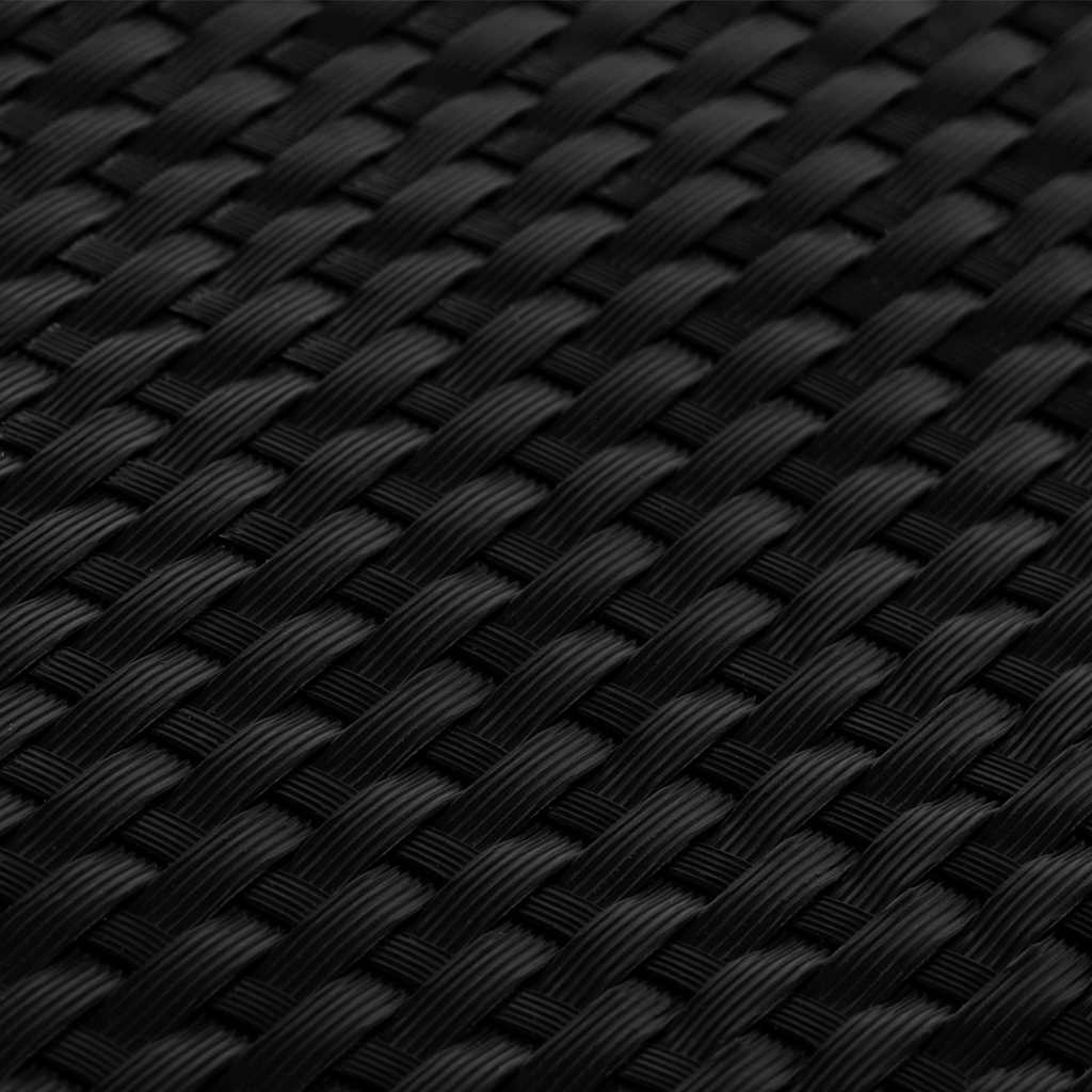 Paravento da Balcone Nero 500x100 cm in Polyrattan
