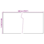 Paravento da Balcone Nero 500x100 cm in Polyrattan