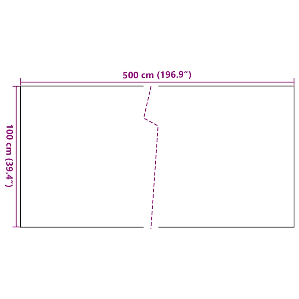 Paravento da Balcone Nero 500x100 cm in Polyrattan