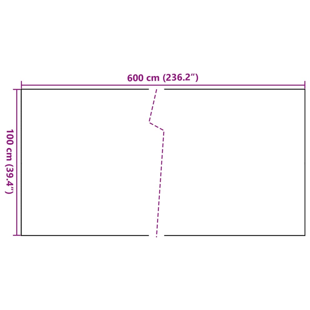 Paravento da Balcone Nero 600x100 cm in Polyrattan