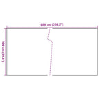 Paravento da Balcone Nero 600x100 cm in Polyrattan