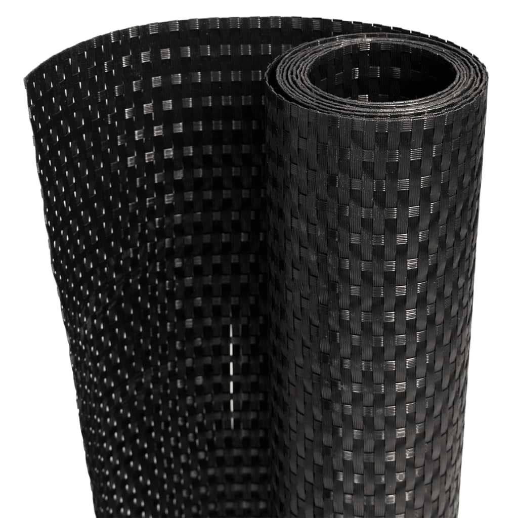 Paravento da Balcone Nero 1000x90 cm in Polyrattan