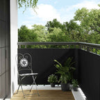 Paravento da Balcone Nero 1000x100 cm in Polyrattan