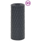 Schermi da Balcone 5 pz Antracite 255x19 cm Polyrattan