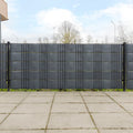 Schermi da Balcone 10 pz Antracite 255x19 cm in Polyrattan