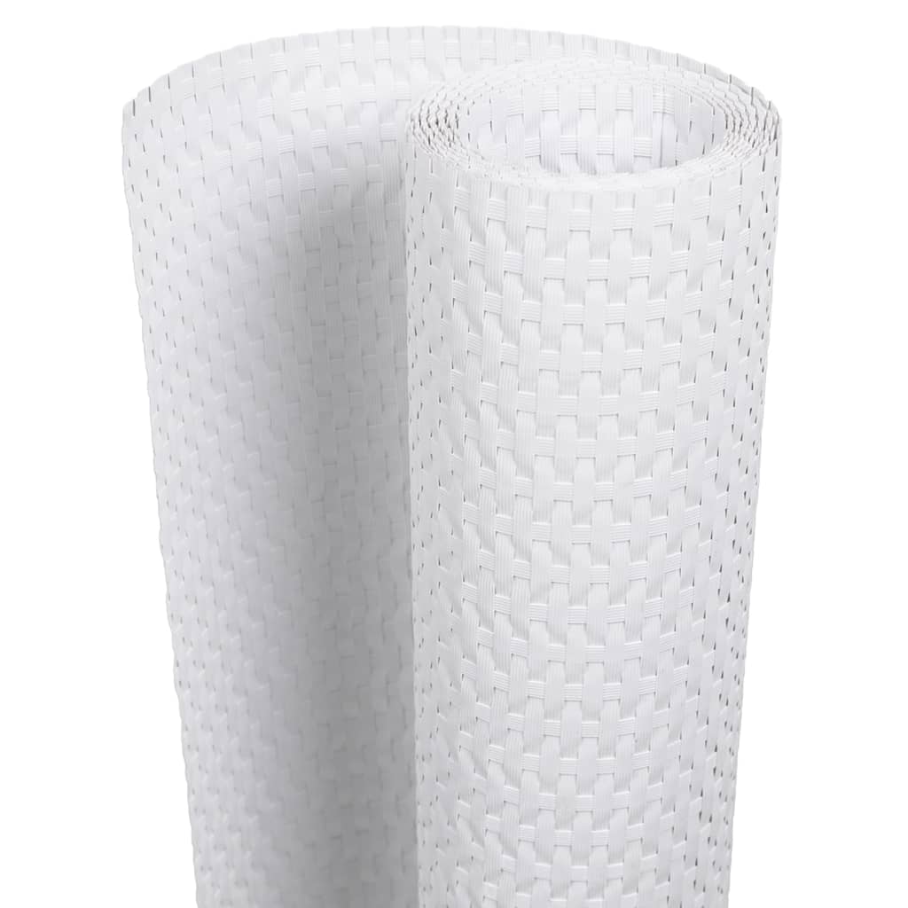 Schermi da Balcone 10 pz Bianchi 255x19 cm Polyrattan