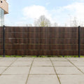 Schermi da Balcone 10 pz Marrone e Nero 255x19 cm Polyrattan