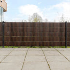 Schermi da Balcone 10 pz Marrone e Nero 255x19 cm Polyrattan