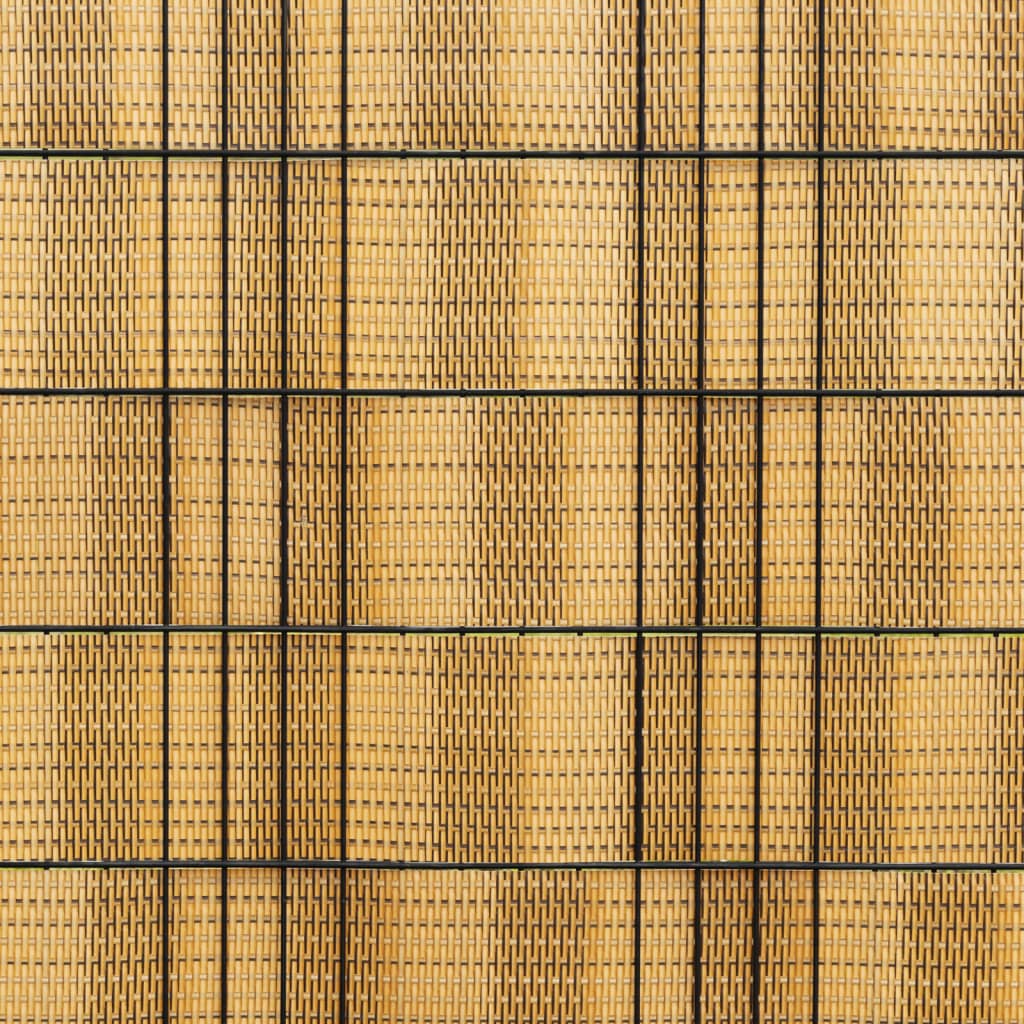 Schermi da Balcone 10 pz Marrone Chiaro 255x19 cm in Polyrattan